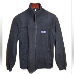 Vintage Taiga Black Full‑Zip Fleece Jacket Medium Size 8 Unisex